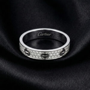 Cartier's, LOVE ring, Small Model, Paved