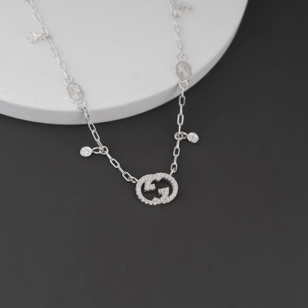 Gucci Interlocking Sterling Silver Necklace