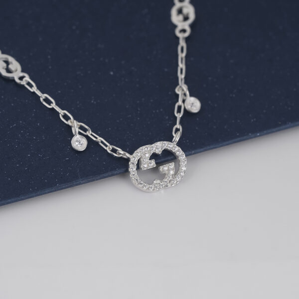 Gucci Interlocking Sterling Silver Necklace