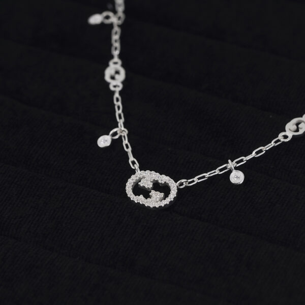 Gucci Interlocking Sterling Silver Necklace