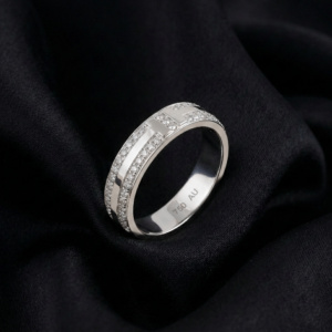 Tiffany T Wide Pavé Stone Ring