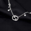 Gucci Interlocking Sterling Silver Necklace