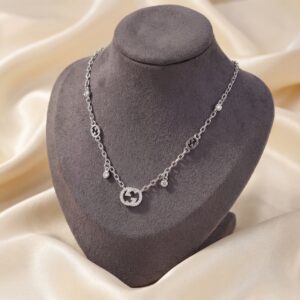 Gucci Interlocking Sterling Silver Necklace
