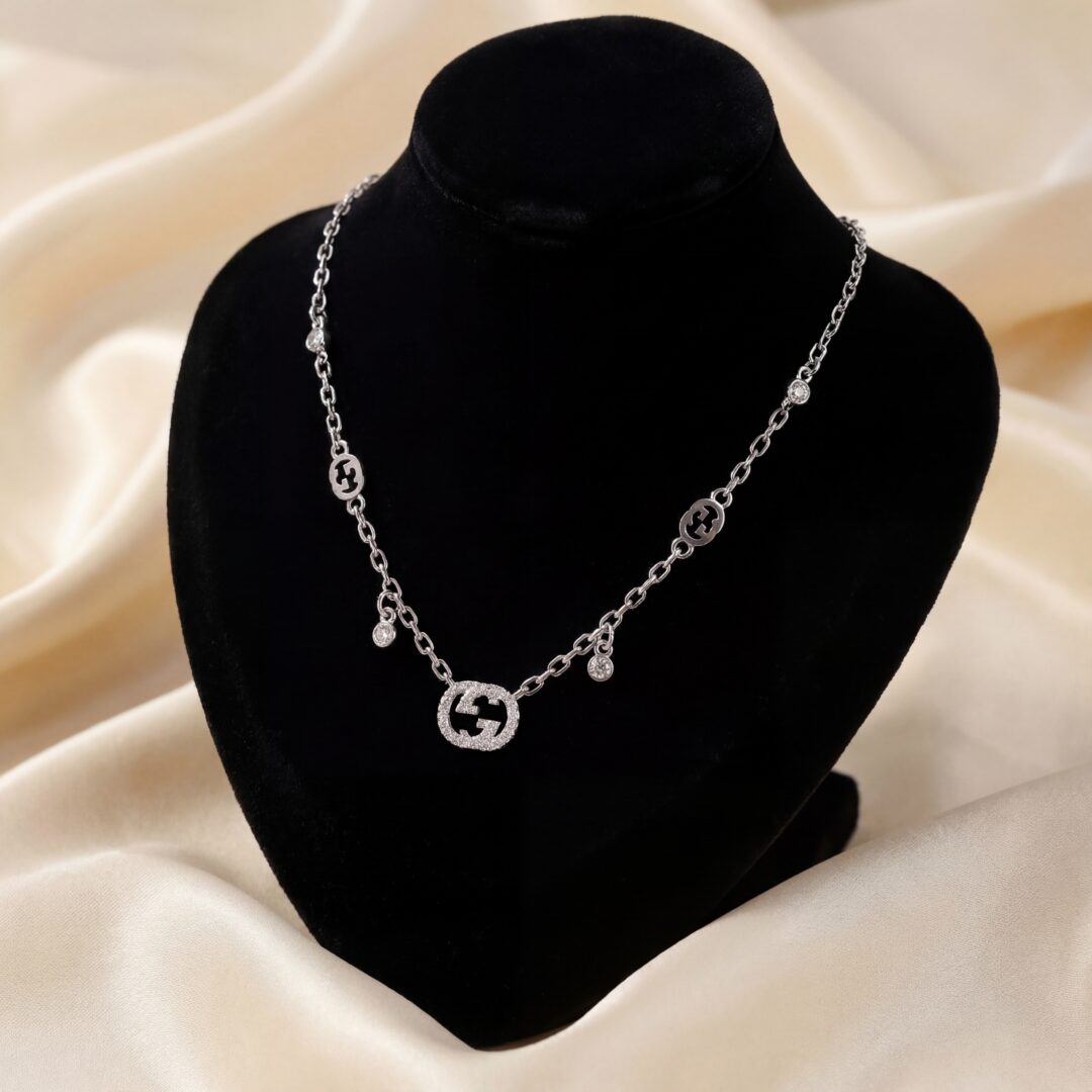 Gucci Interlocking Sterling Silver Necklace