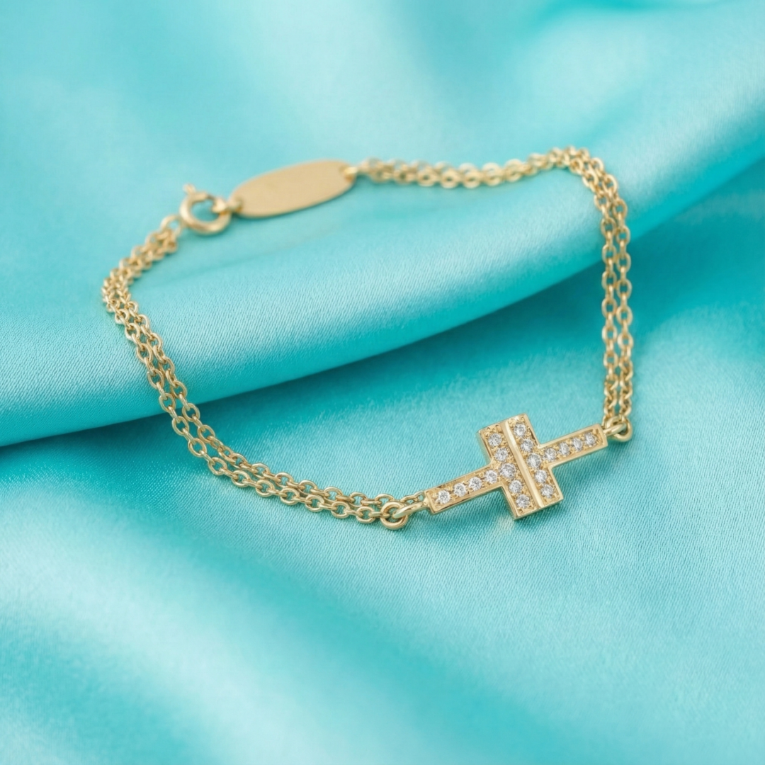 Tiffany  2 Layer Bracelet, Gold Filled
