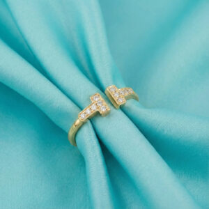 Tiffany T Stone Wire Ring, Gold Filled
