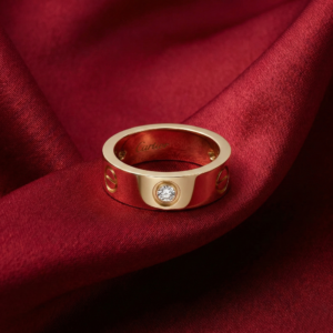 Cartier's, LOVE Ring 3 Stone, Gold Filled