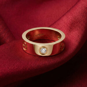 Cartier's, LOVE Ring 3 Stone, Gold Filled