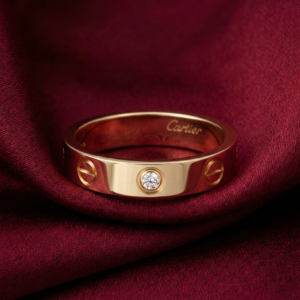 Cartier's, LOVE Ring 1 Stone, Gold Filled